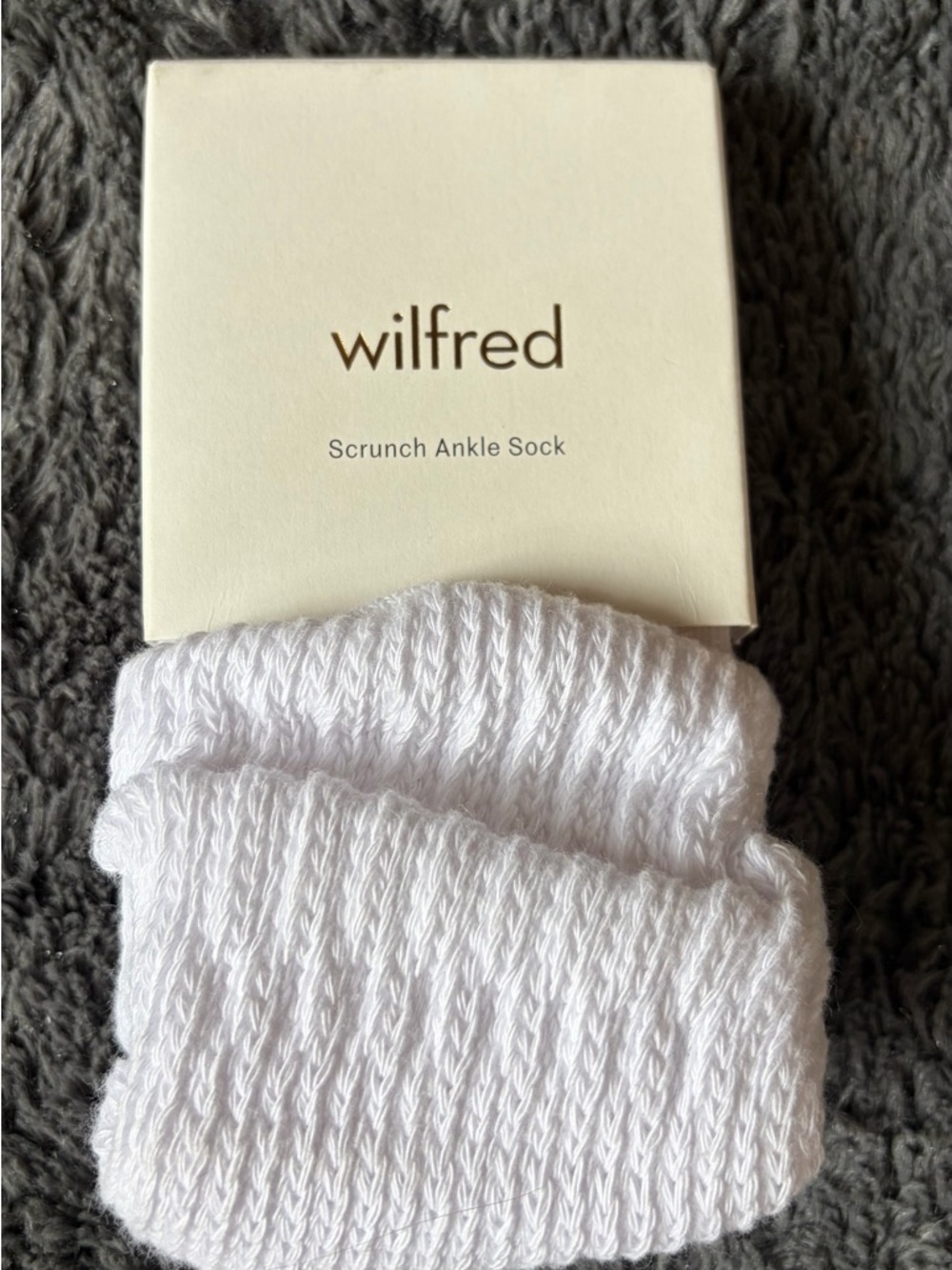 Wilfred White Ruched Ankle Socks